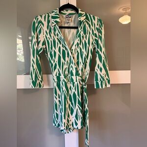 Diane Von Furstenburg silk romper skort